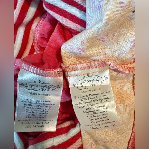 Persnickety Pink and Yellow Girls Cotton Play Set Size 6 - Picture 3 of 4